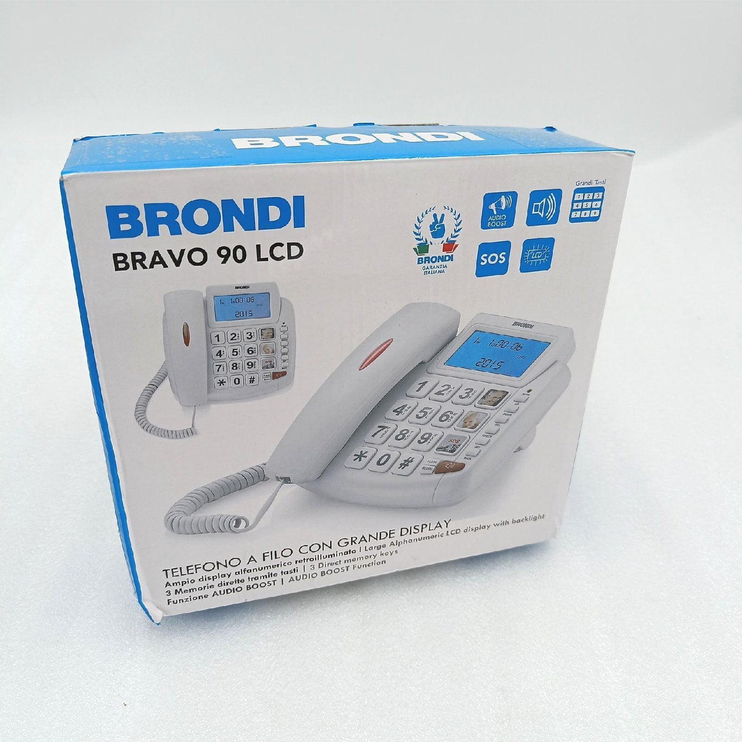 Brondi Bravo 90 LCD-Telefon, Schwarz