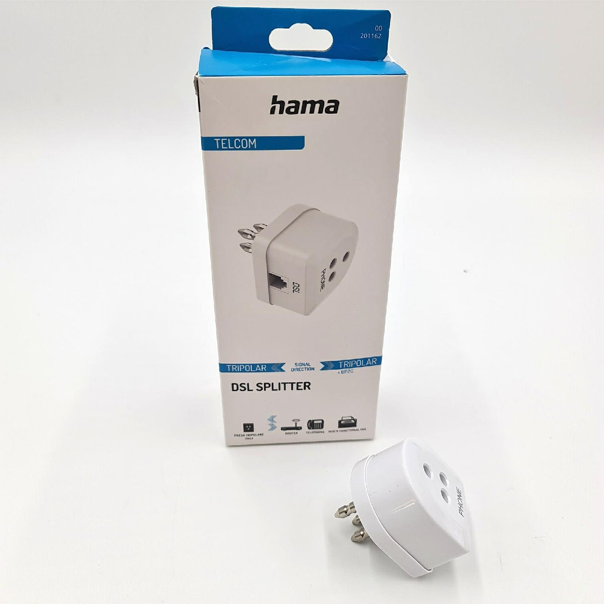 Hama - ADSL-Filter dreipoliger Stecker/dreipolige Buchse - Buchse 6p2c