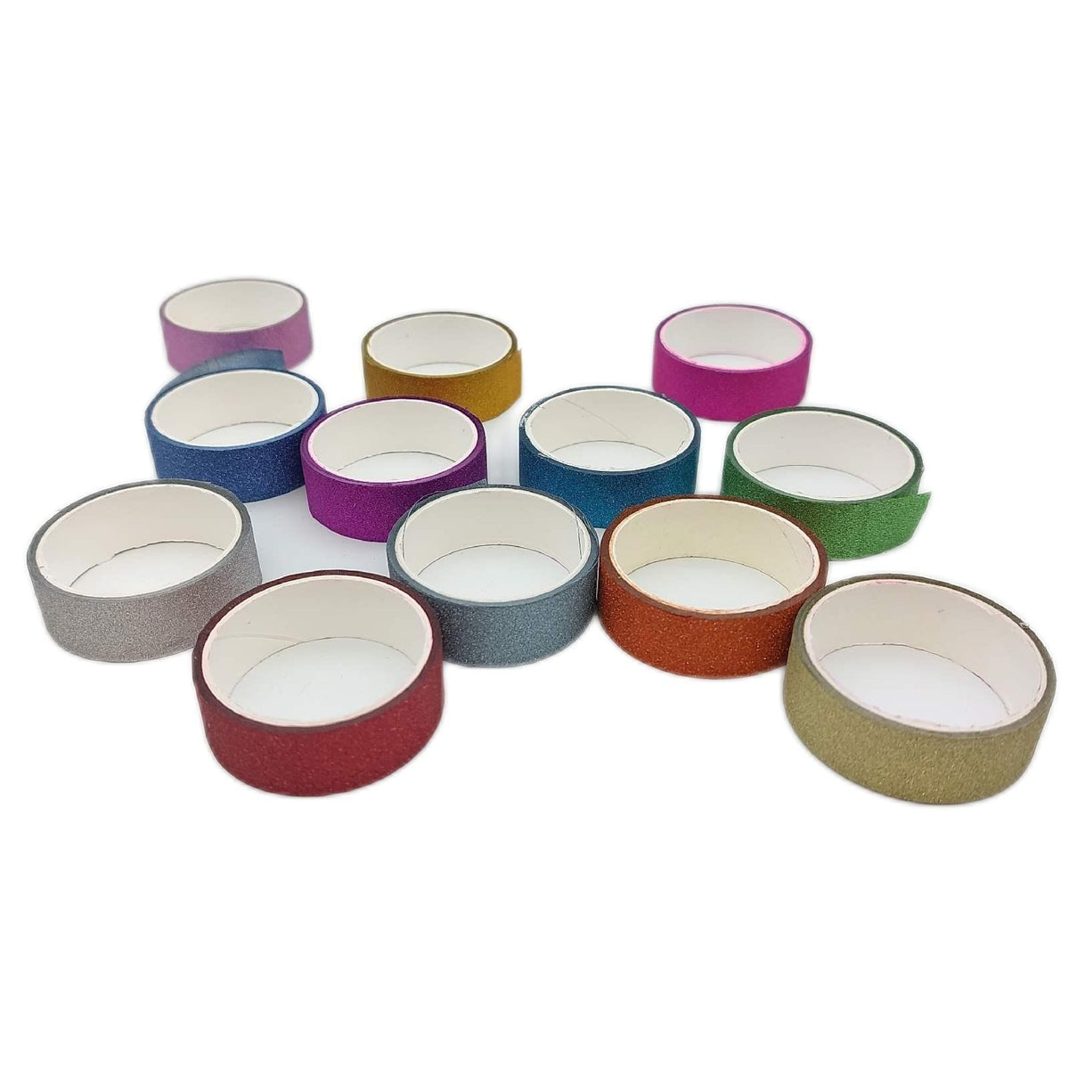 Belugsin 12 Rollen Washi Tape Set Bunte Glitzernde Bänder DIY Papier Tape Dekrativer Klebeband Bastelband für DIY Handwerk  Bullet Journals  Scrapbooking  Planer?15mm x 3m?