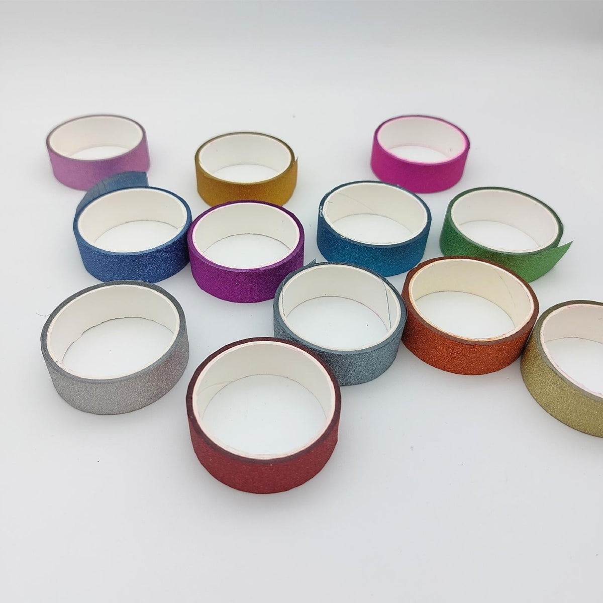 Belugsin 12 Rollen Washi Tape Set Bunte Glitzernde Bänder DIY Papier Tape Dekrativer Klebeband Bastelband für DIY Handwerk  Bullet Journals  Scrapbooking  Planer?15mm x 3m?