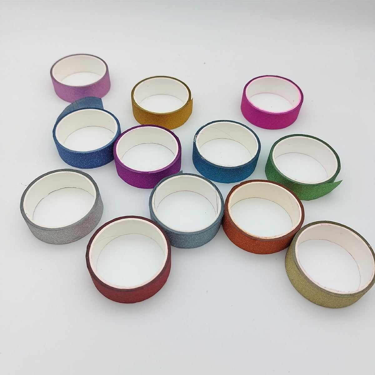 Belugsin 12 Rollen Washi Tape Set Bunte Glitzernde Bänder DIY Papier Tape Dekrativer Klebeband Bastelband für DIY Handwerk  Bullet Journals  Scrapbooking  Planer?15mm x 3m?