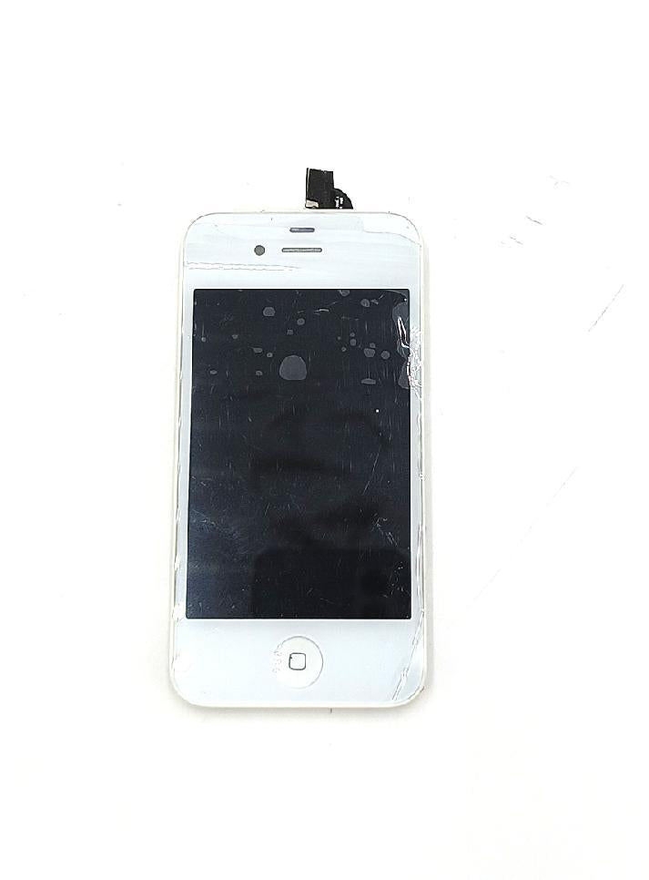 Mobilevie LCD Bildschirm Retina + Touchscreen Alle Voll Montiert Auf Chassis Für iPhone - Weiß  iPhone 4