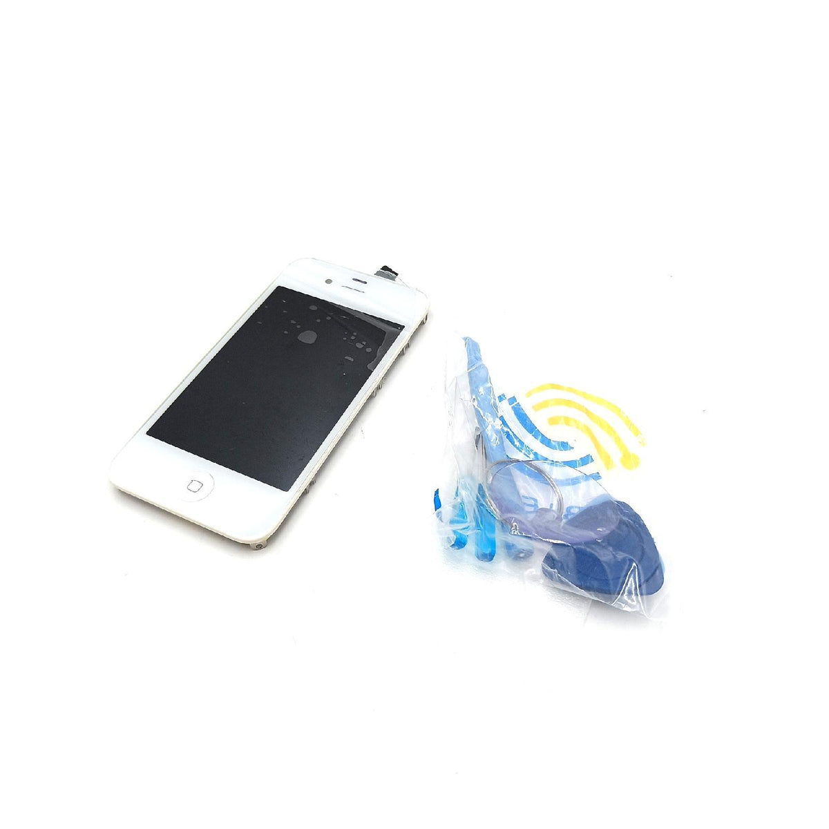 Mobilevie LCD Bildschirm Retina + Touchscreen Alle Voll Montiert Auf Chassis Für iPhone - Weiß  iPhone 4