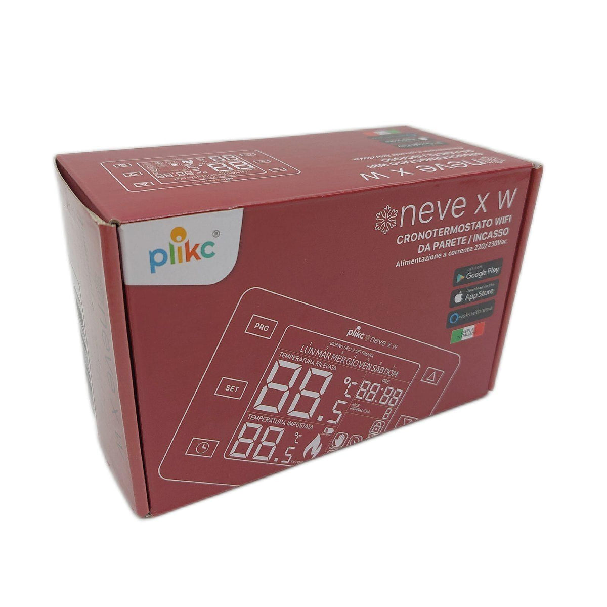 Digitales WLAN-Thermostat  Dual-Band kompatibel mit Alexa Neve X W - WiFi 230 VAC