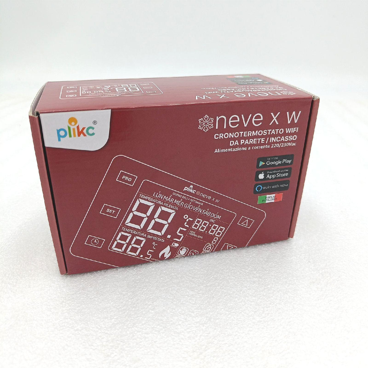 Digitales WLAN-Thermostat  Dual-Band kompatibel mit Alexa Neve X W - WiFi 230 VAC