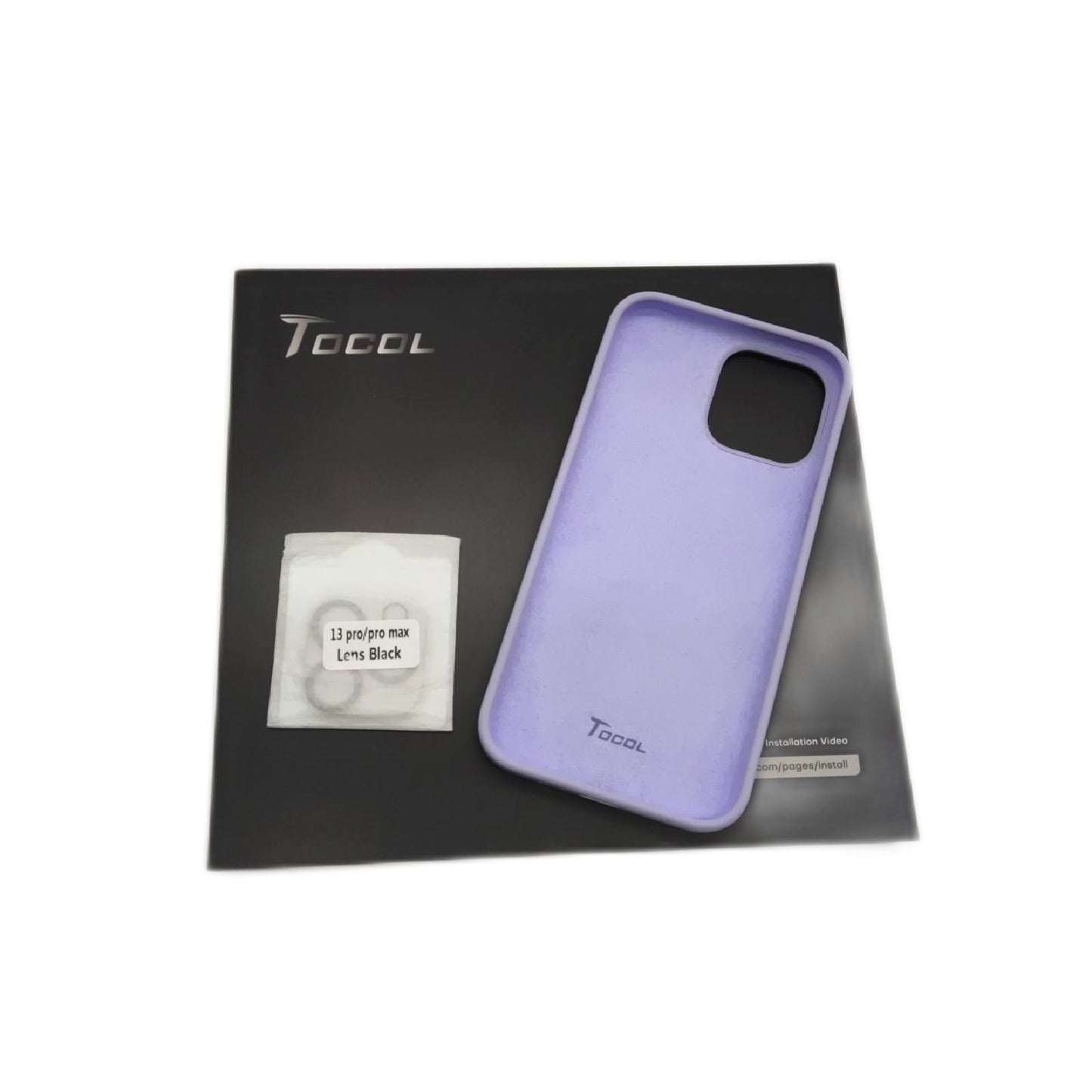 TOCOL 5 in 1 Abdeckung iPhone 13 Pro Max 2 Film gehärtetes Glas Hülle Case Schutzklar