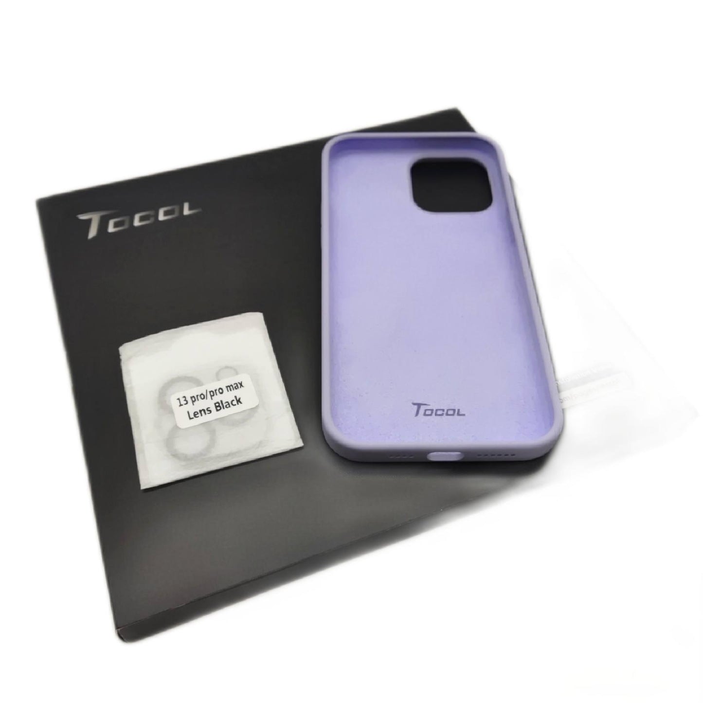 TOCOL 5 in 1 Abdeckung iPhone 13 Pro Max 2 Film gehärtetes Glas Hülle Case Schutzklar