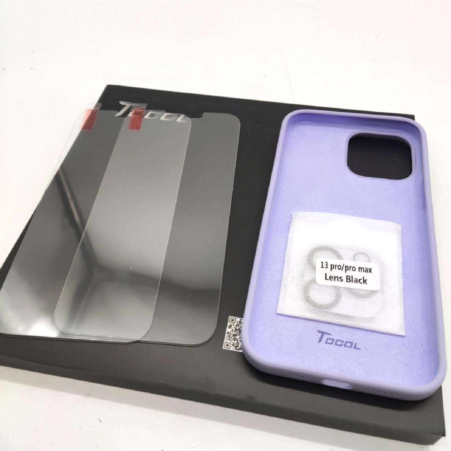 TOCOL 5 in 1 Abdeckung iPhone 13 Pro Max 2 Film gehärtetes Glas Hülle Case Schutzklar