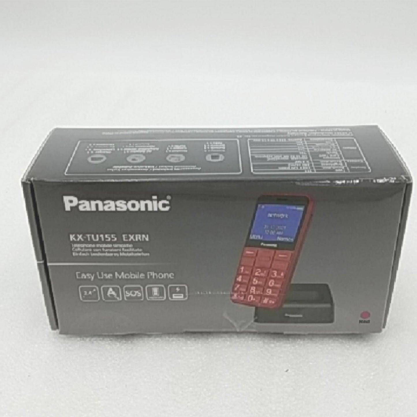 Panasonic Mobiltelefon Seniorenhandy Telekommunikation Essentials Komfort Großtasten UKW Funkkamera Rot