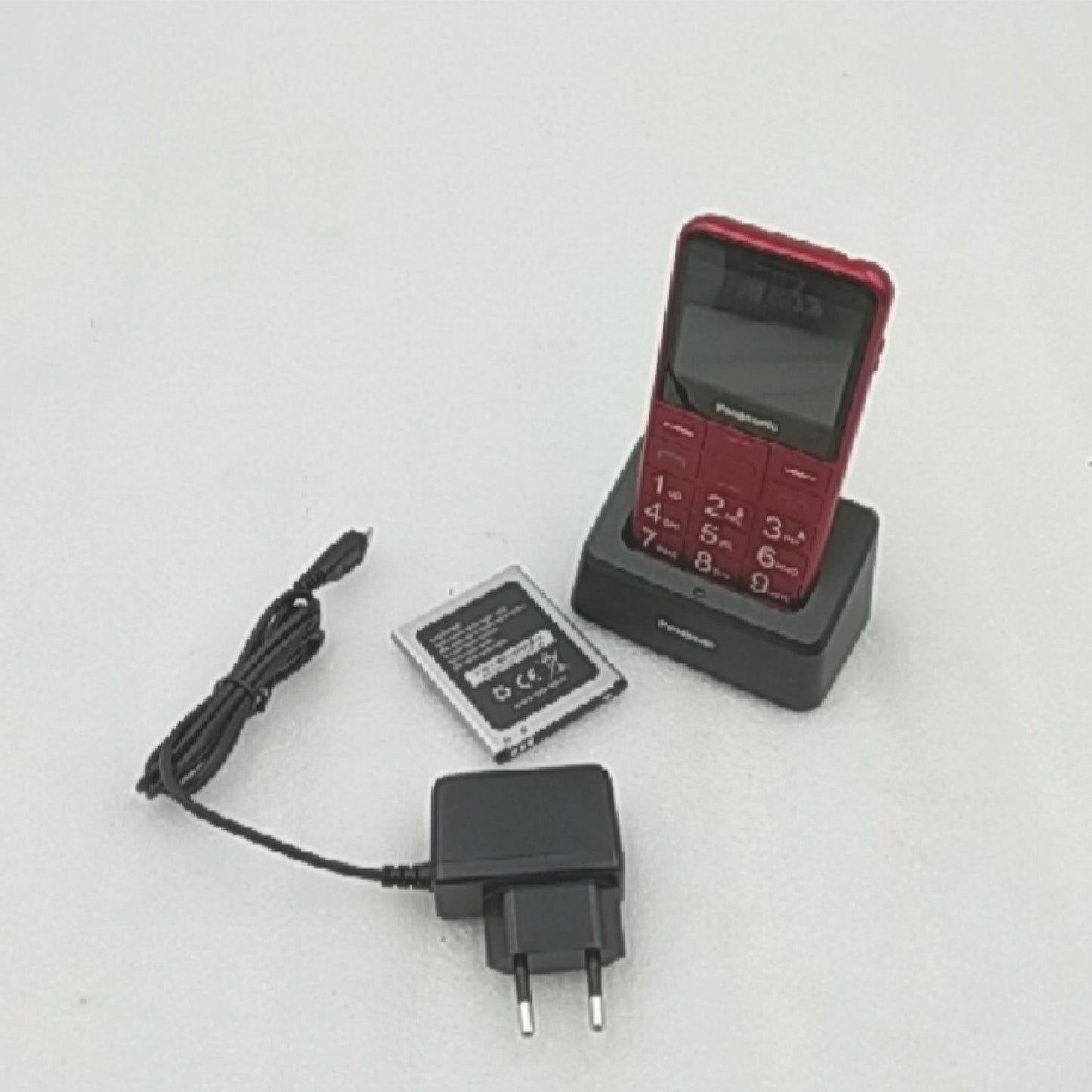 Panasonic Mobiltelefon Seniorenhandy Telekommunikation Essentials Komfort Großtasten UKW Funkkamera Rot