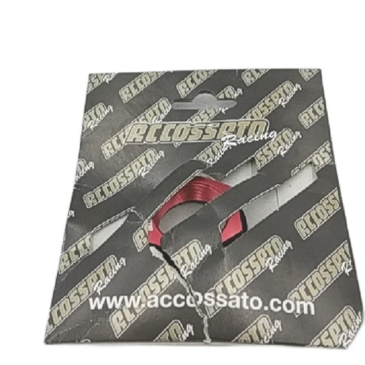 Accossato Lenkrad offen rot mit Gewinde M28 x 1 für Yamaha Yzf-R6 2006-2017 (CC 600)