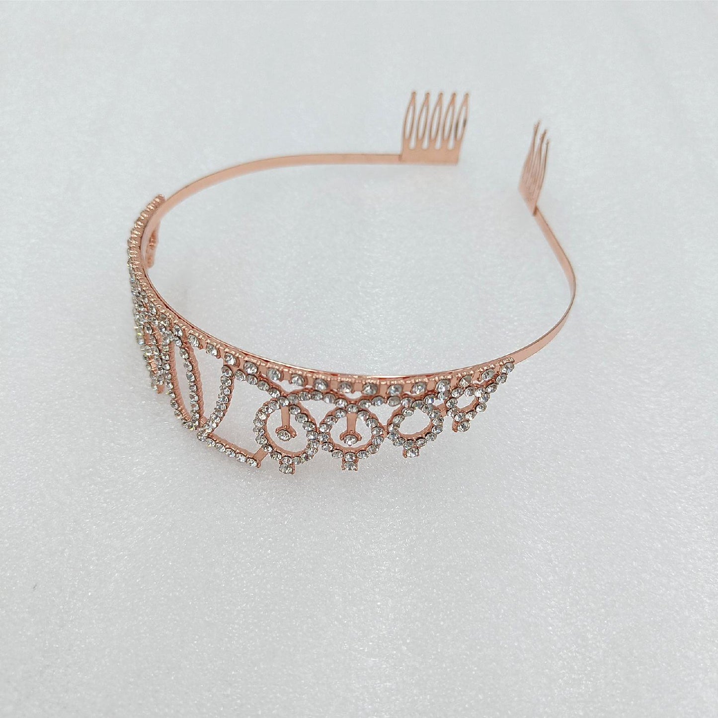 SZHUIHER Rosa Gold 70 Geburtstag Band Tiara Frauen Diadem Hochzeit Party Haarschmuck