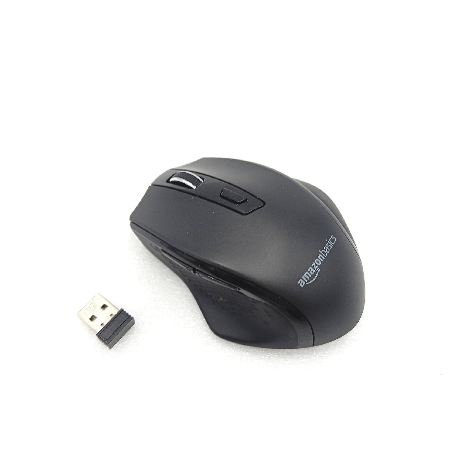Amazon Basics Ergonomische kabellose USB Maus - DPI einstellbar - Schwarz