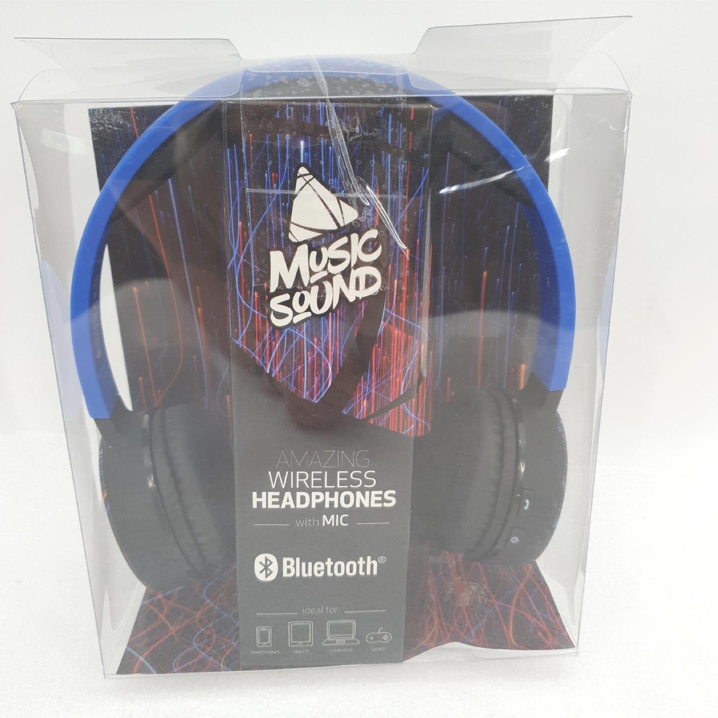 Music Sound | Bluetooth Kopfhörer Fantasy | Supra-aurikuläre Bluetooth-Kopfhörer - Ausziehbarer Kopfbügel - Bedienelemente an den Pads - Autonomie 16 Std. - Aufladen 2 Std. - 10 Mt. - Fantasie Energy