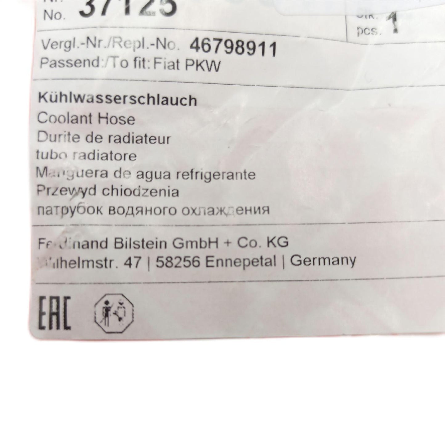 febi bilstein Kühlwasserschlauch Auto Ersatzteil 37125 langlebig zuverlässig für