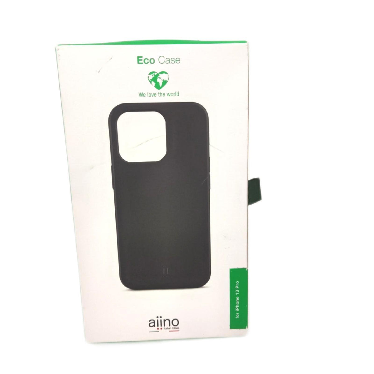 aiino Eco Hülle für iPhone 13 Pro  Hülle für iPhone 13 Pro aus 100% recyceltem Kunststoff  Umweltfreundlich  Kratzfest  Schlankes Profil  Schützt Ihr Gerät und den Planeten  Schwarz