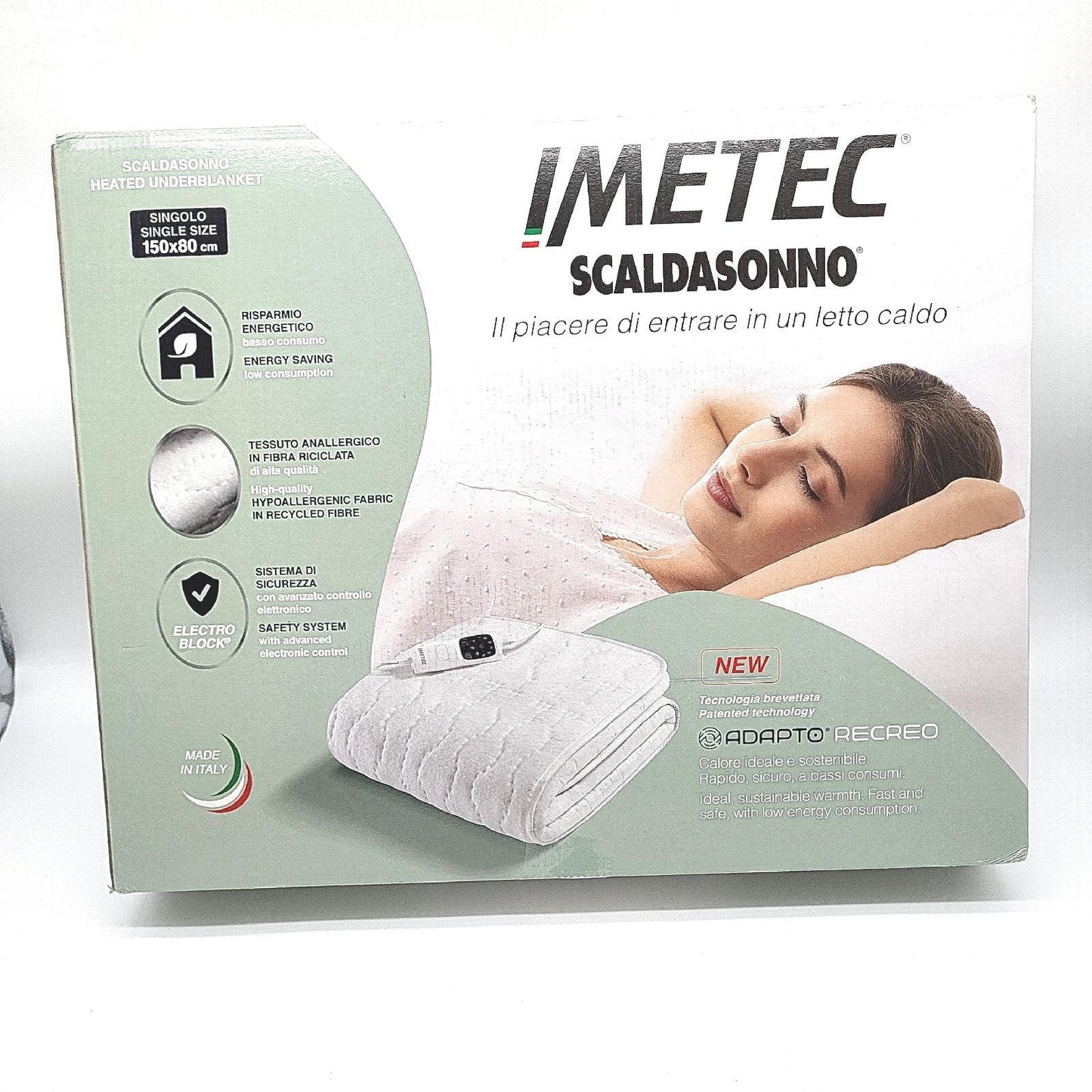 Imetec Wärmeunterbett Bettwäsche Heimtextilien Adapto Recreo für schnelle und konst