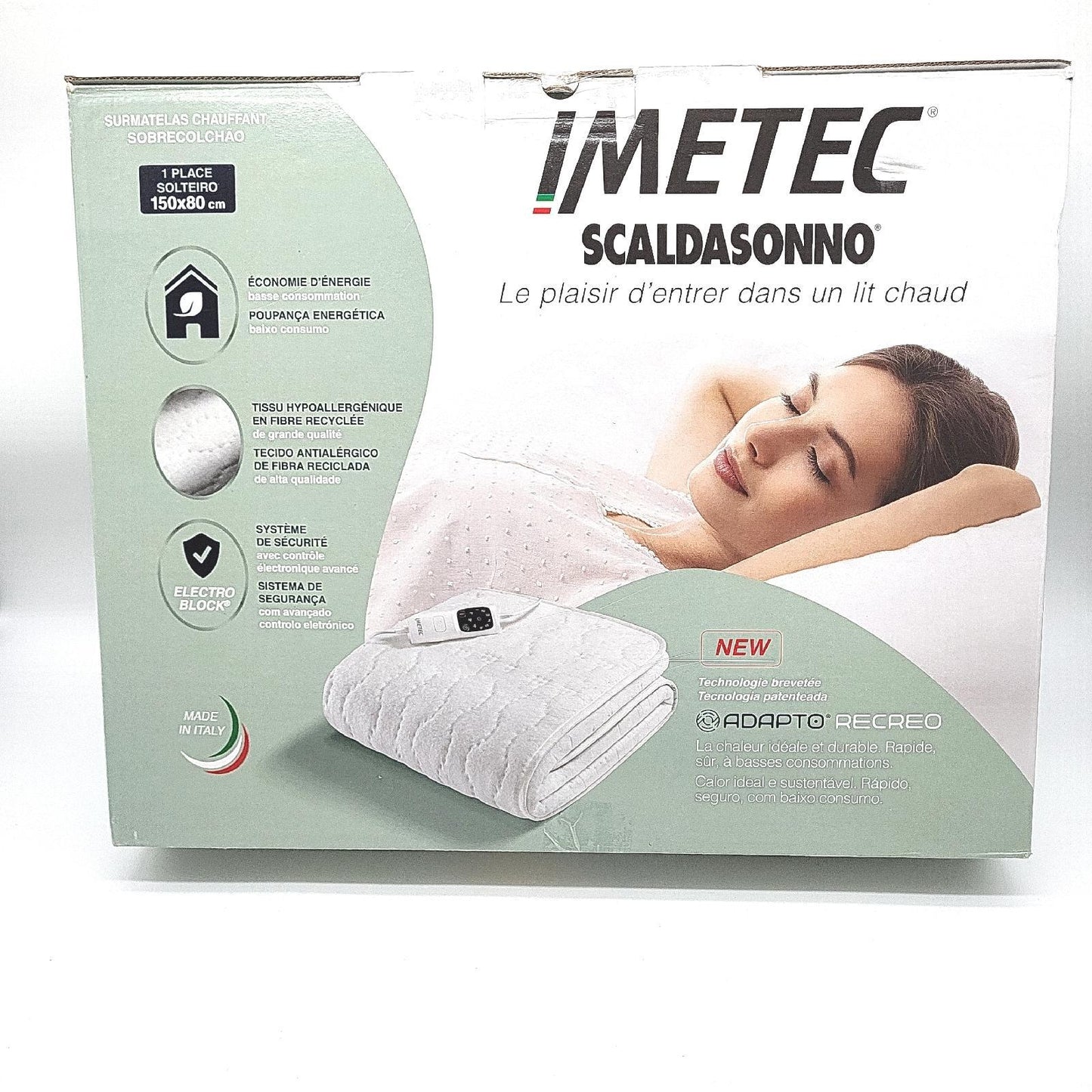 Imetec Wärmeunterbett Bettwäsche Heimtextilien Adapto Recreo für schnelle und konst
