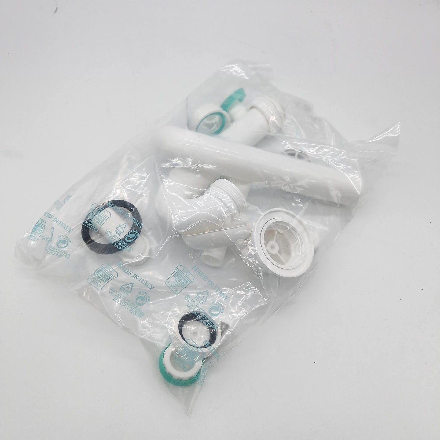 Negrari 9002KF garden Waschbecken, Badewanne und Achse weiß/Schrank und Türen Esche, L60P50H85 CM