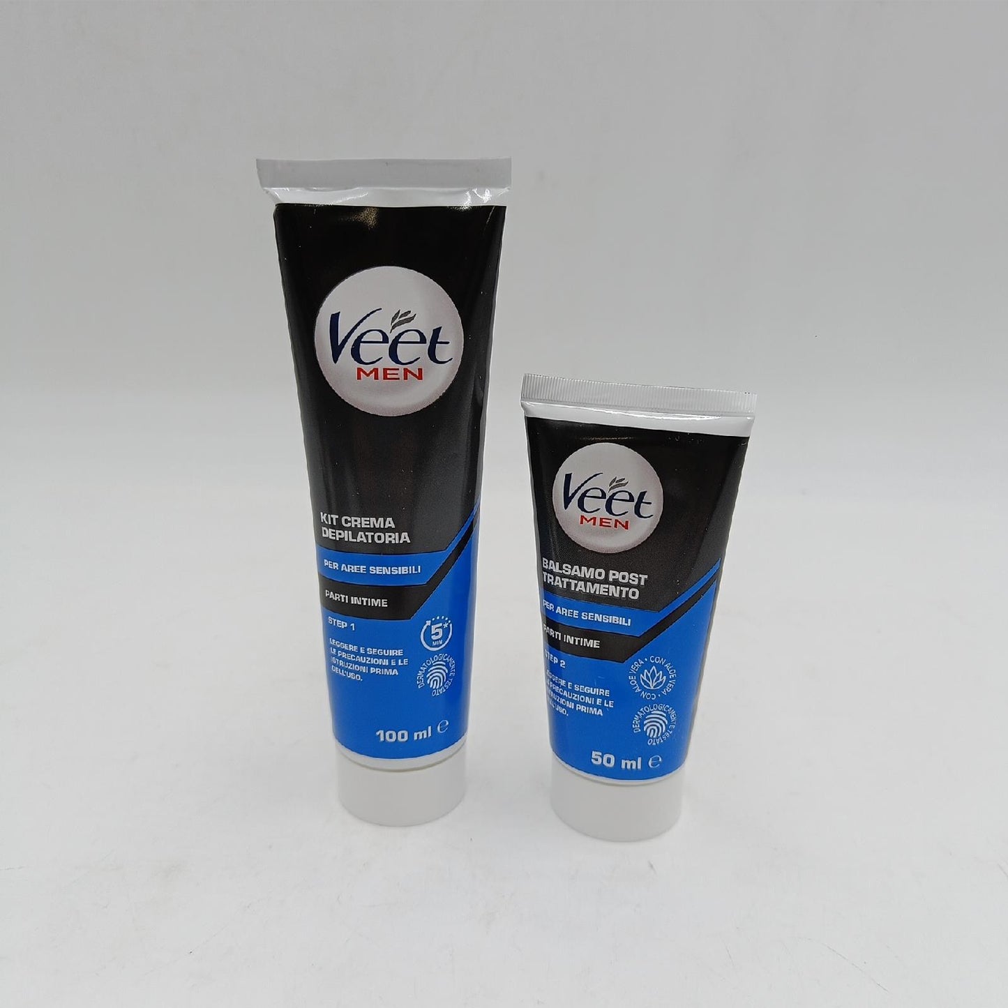 Veet Men Intim Enthaarungsset Empfindliche Haut Enthaarungscreme 1 ml ;Sensitiv;Männerpflege;Modelliert;Effektiv.