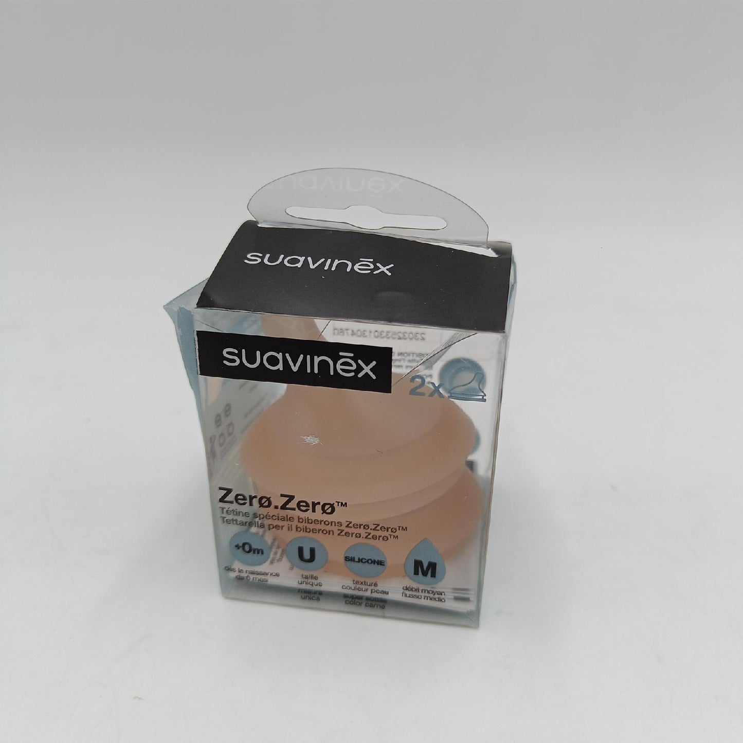 Suavinex 2 Stück Sauger für Anti-Colic Zero Durchflussmenge Medium/M