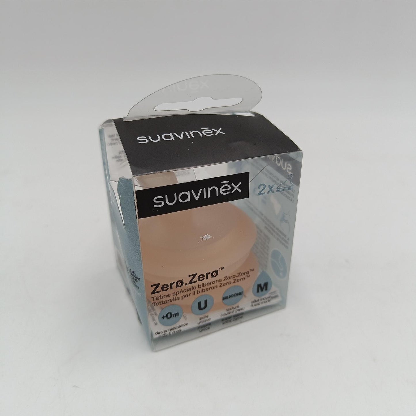 Suavinex 2 Stück Sauger für Anti-Colic Zero Durchflussmenge Medium/M