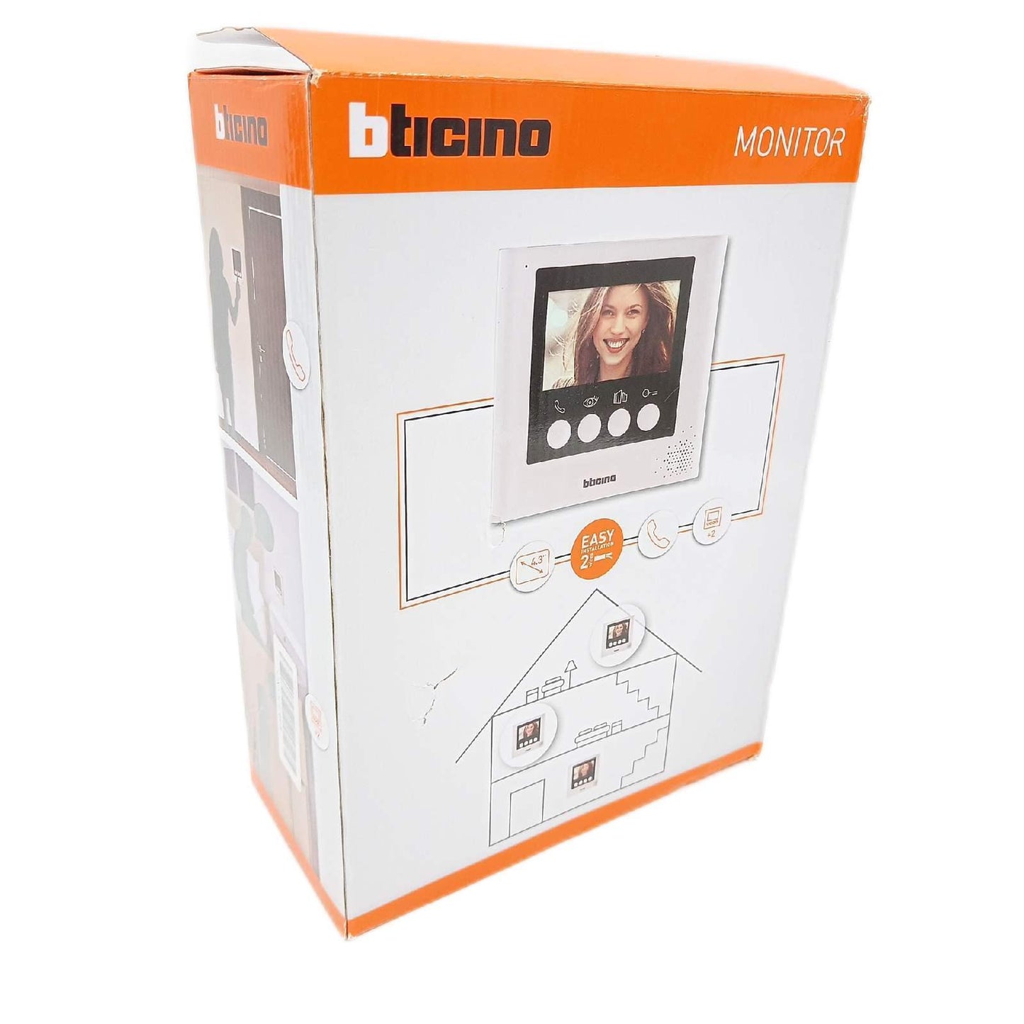 Bticino 332253 Ersatz-Display, 4,3 Zoll für Video-Sprechanlagen, 2 Kabel, Perlweiß
