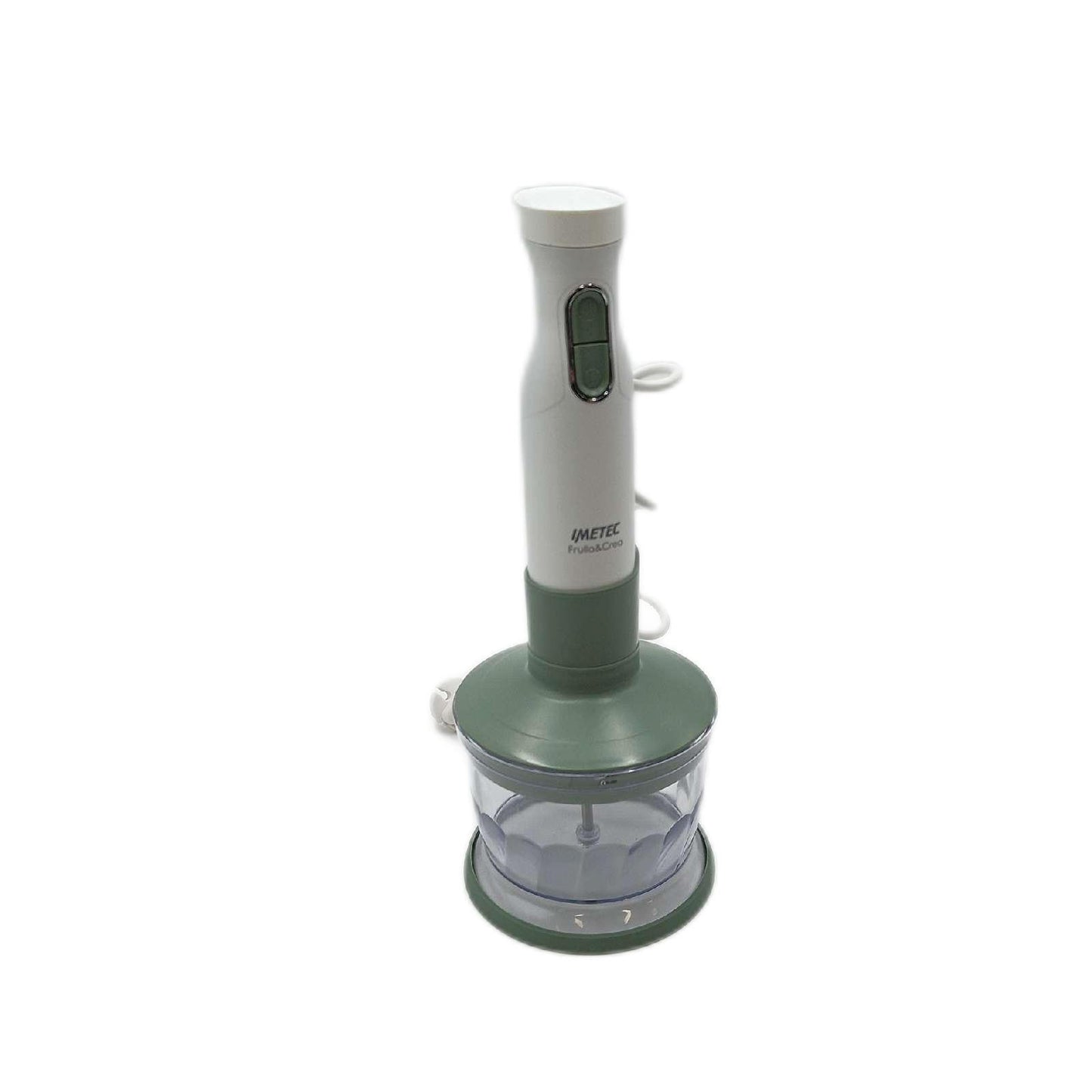 Imetec Frulla & Crea, C 3 Zubehörteile, Chopper, Schneebesen und BPA-freies Glas, extra großer Fuß, 2 Geschwindigkeiten, 1000 W, 15.000 U / min