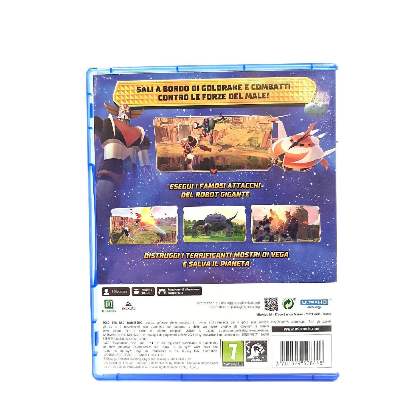 Microids Playstation Spiel Action Abenteuer Ufo Roboter Goldrake Klassiker Gameplay Spannung