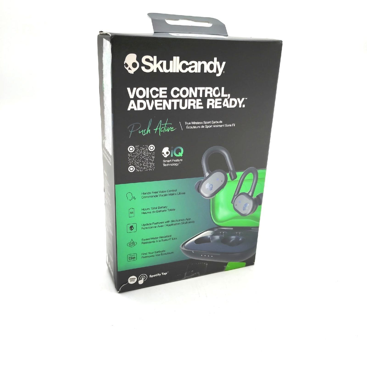 Skullcandy Push Active Kabelloser In-Ear Kopfhörer  43 Std. Akkulaufzeit  Skull-iQ  Alexa-Unterstützung  Mikro  Kompatibel mit iPhone  Android und Bluetooth-Geräten - Dunkelblau/Grün
