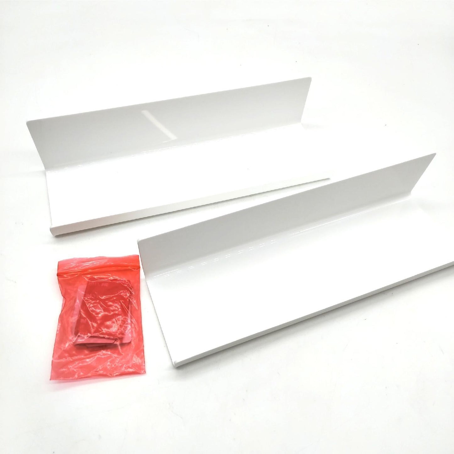 LOFTPLUS Wandregal 2er Set Weiß Acryl Schweberegal Bücherregal Elegant praktisch Wohnraum