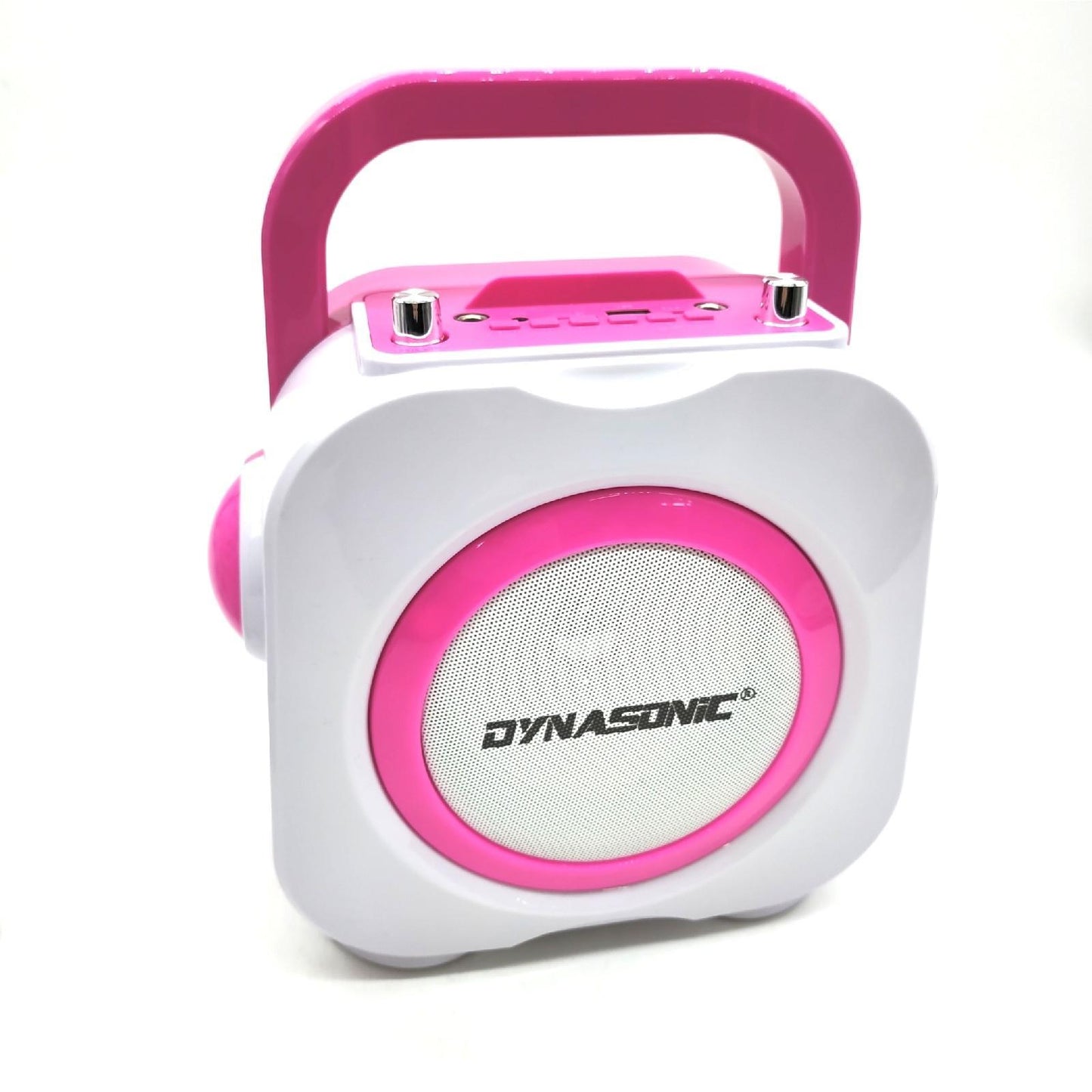 DYNASONIC Karaoke mit Mikrofon, Original Geschenke für Kinder Mädchen, Sprecher, Spielzeug Mädchen (DK-201 Pink)