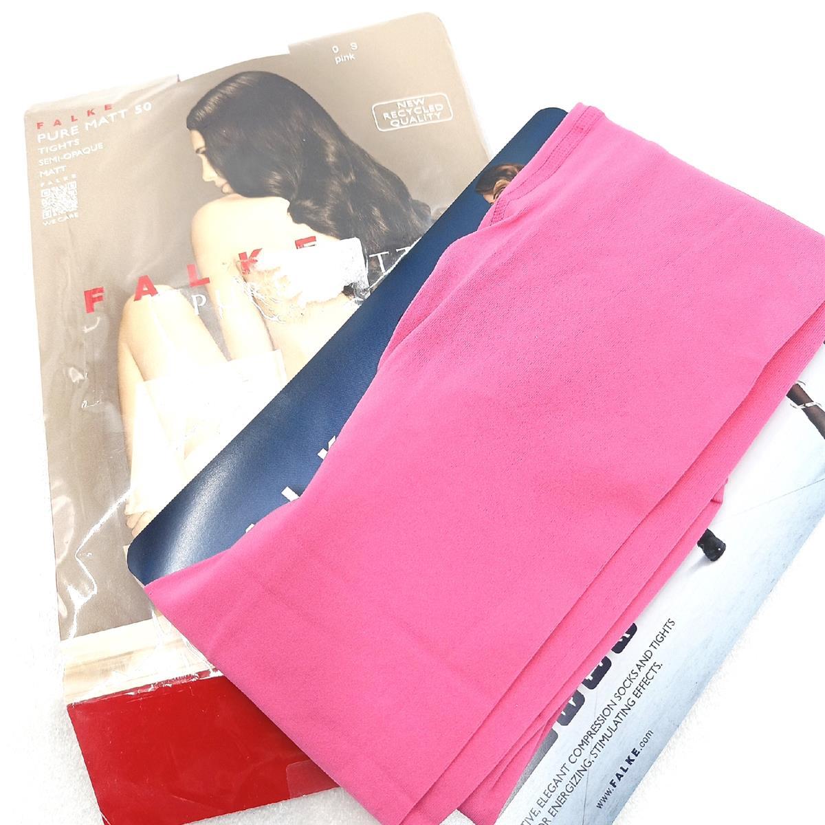 FALKE Damen Pure Matt 50 DEN Strumpfhose halb blickdicht matt reißfest druckfreier Komfortbund Feinstrumpfhose verstärkte Fußspitze feiner Naht feines weiches WE CARE Material 1 Stück  Rosa Pink 8462  S