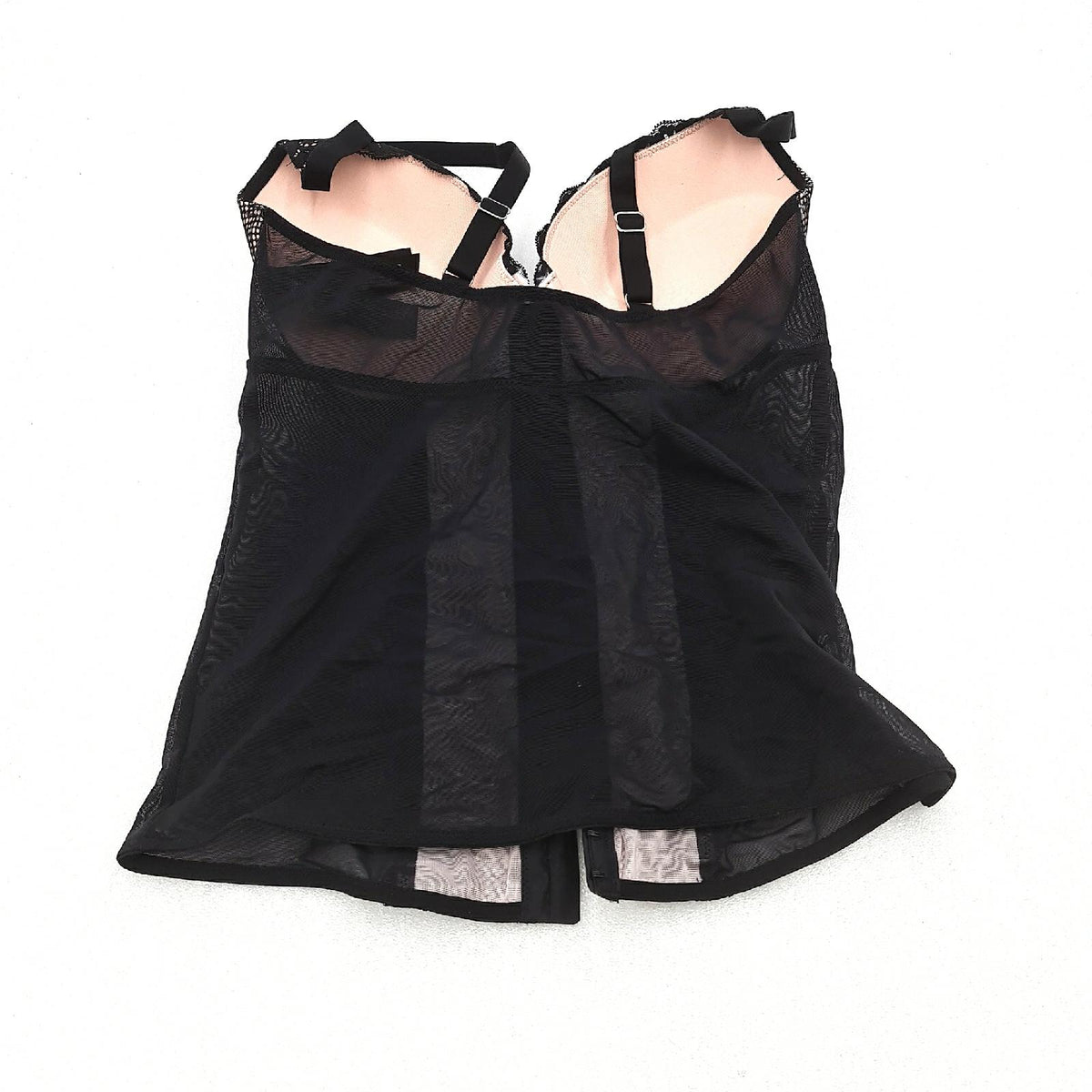 Iris & Lilly Damen Korsett aus Spitze  Schwarz  75D