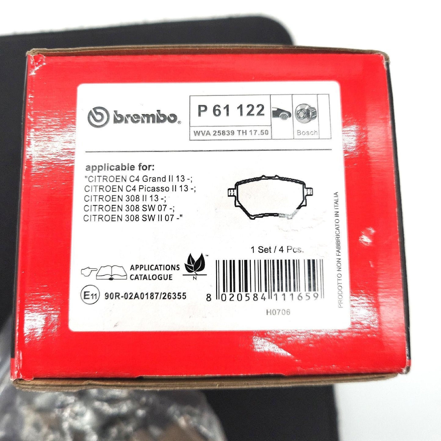 BREMBO P 61 122 Bremsbeläge