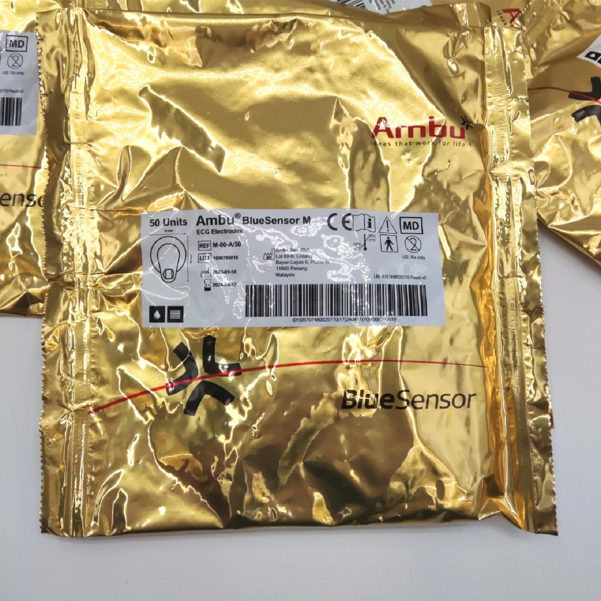 AMBU 33211 Sensor EKG-Elektrode  M  4 mm  Blau 1000 Stück