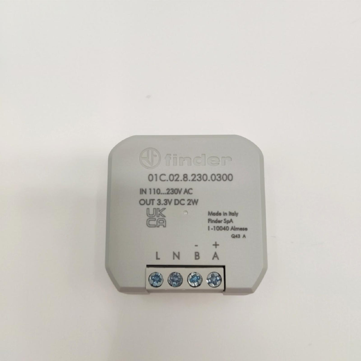 Finder Netzteil Typ 01C.02.8.230.0300 für BLISS WiFi 1C.91 und Typ 1C.61 next. Alternative zur Stromversorgung mit Batterien. Nennleistung 2 W. Versorgungsspannung 110…230 V AC