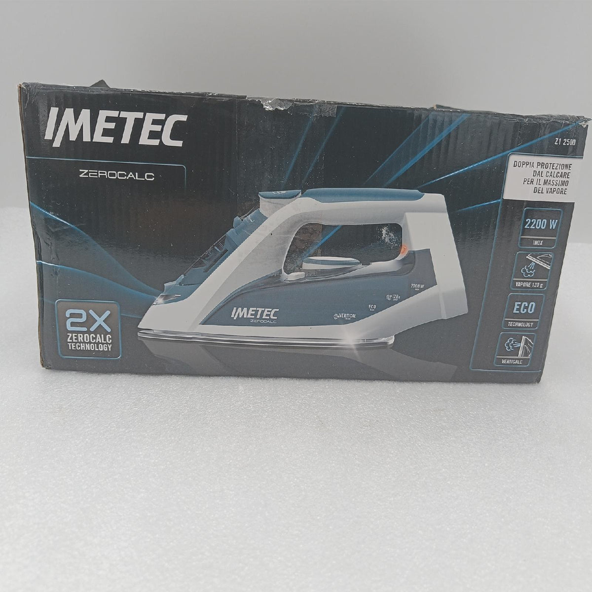 Imetec ZeroCalc Z1 2500 Bügeleisen Edelstahlsohle 2200 Watt Energiesparend