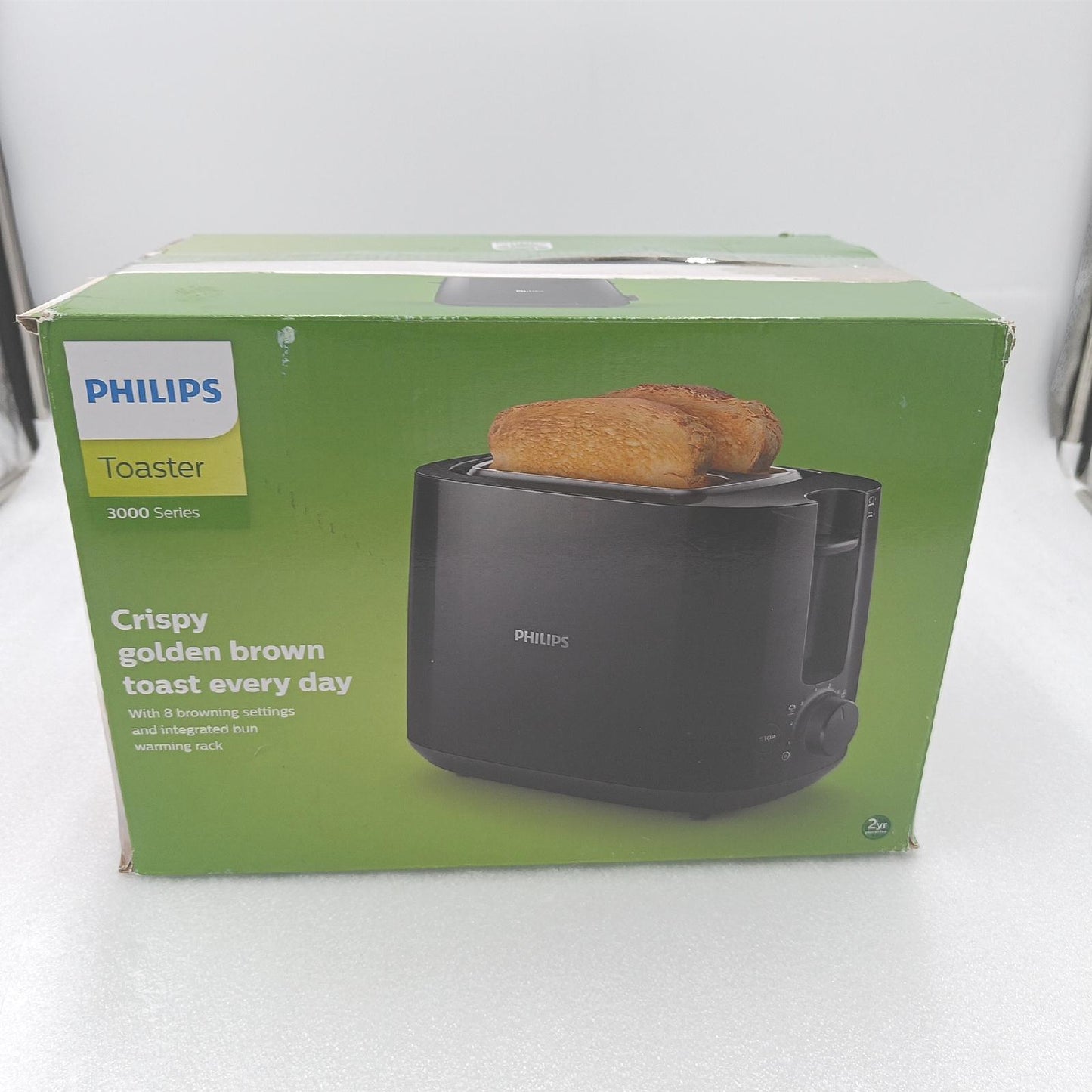 Philips Toaster Brötchenaufsatz 8 Bräunungsstufen schwarz praktisch Frühstückskönig