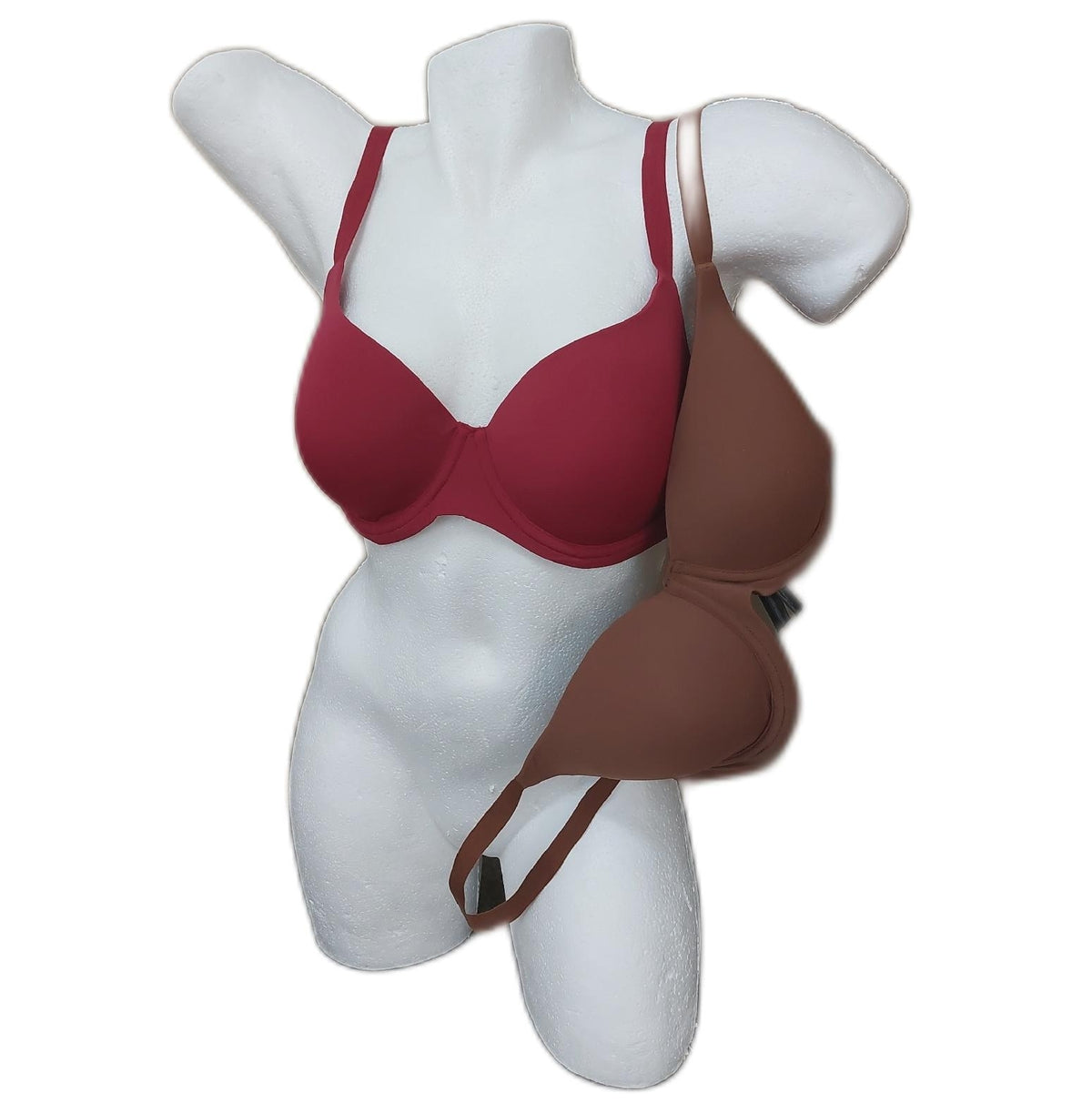 Amazon Essentials BRA Mikrofaser BH mit Bügel Stütze 2er Pack Rot Schokoladenbraun 80C