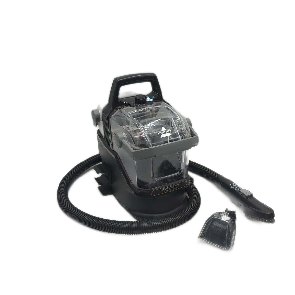 Bissell HydroSteam Fleckenreiniger SpotClean mit sichtbaren Gebrauchsspuren und Verschmutzungen