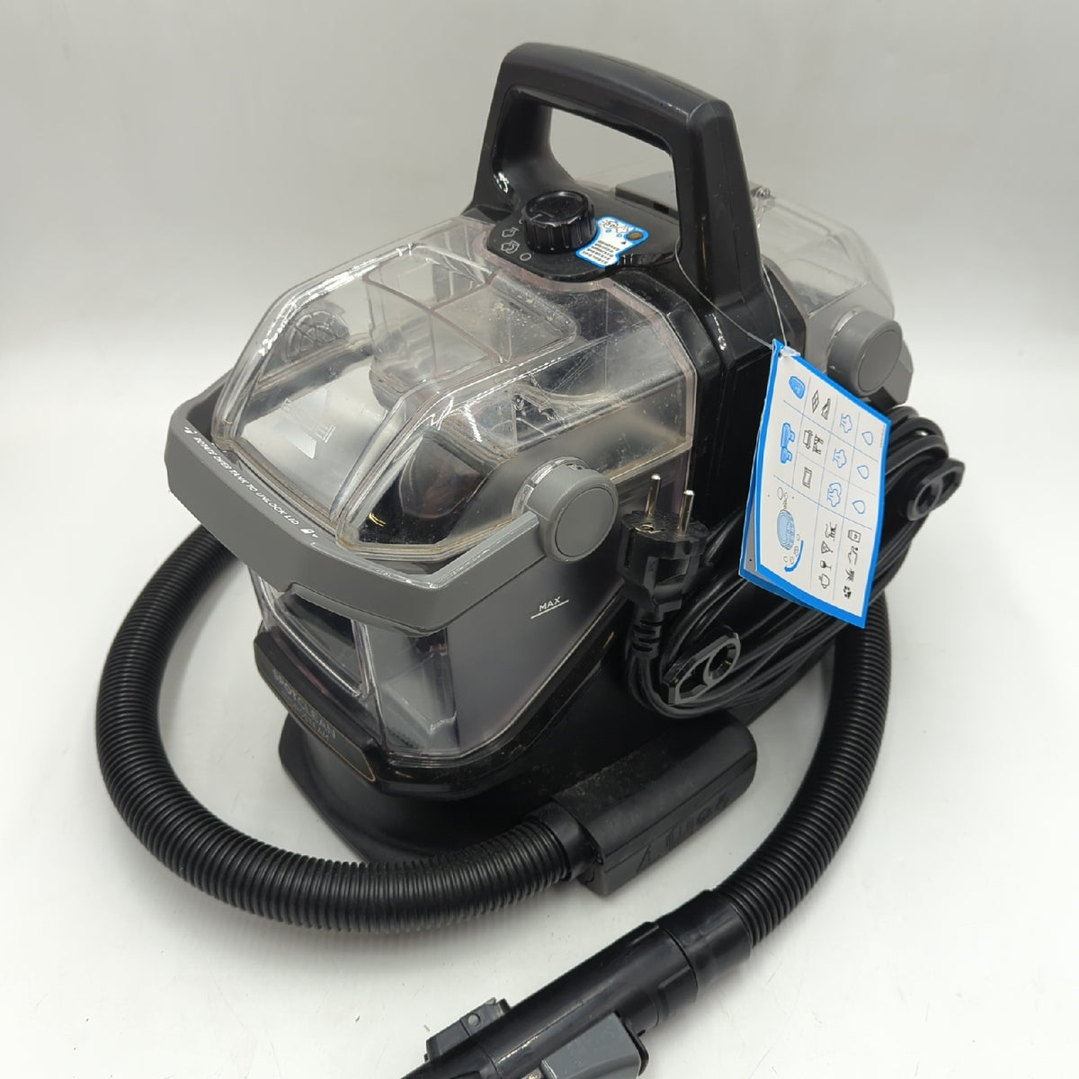 Bissell HydroSteam Fleckenreiniger SpotClean mit sichtbaren Gebrauchsspuren und Verschmutzungen