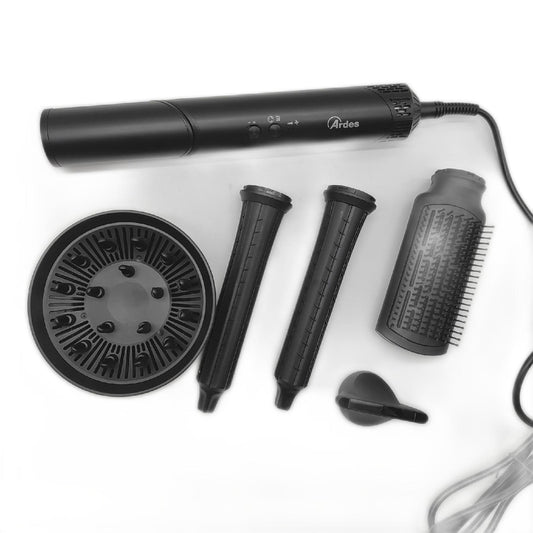 ARDES ESTYLIA ARPHON03 5-in-1 Styler und Haartrockner  110.000 U min Digitalmotor  mit automatischem Lockenstab rechts und links  Coanda-Technologie  Glättungsbürste  Konzentrator und Diffusor