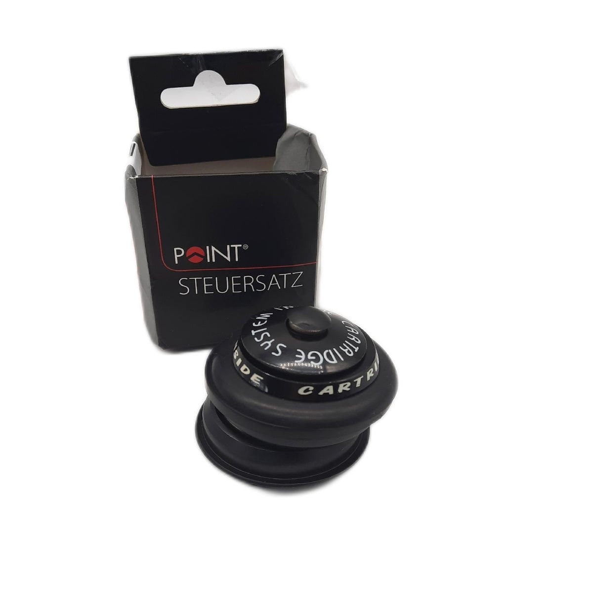 Point Satz Aluminium Ringe und Kappen Steuersatz Fahrrad 118 Schwarz Sport Zubehör Fahrradrahmen