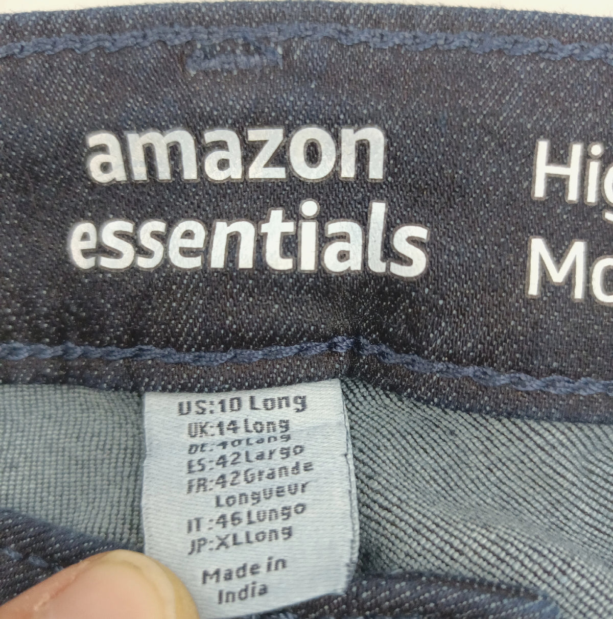 Amazon Essentials PANTS Damen Skinny Jeans hoher Bund dunkle Waschung Größe 40 Lang