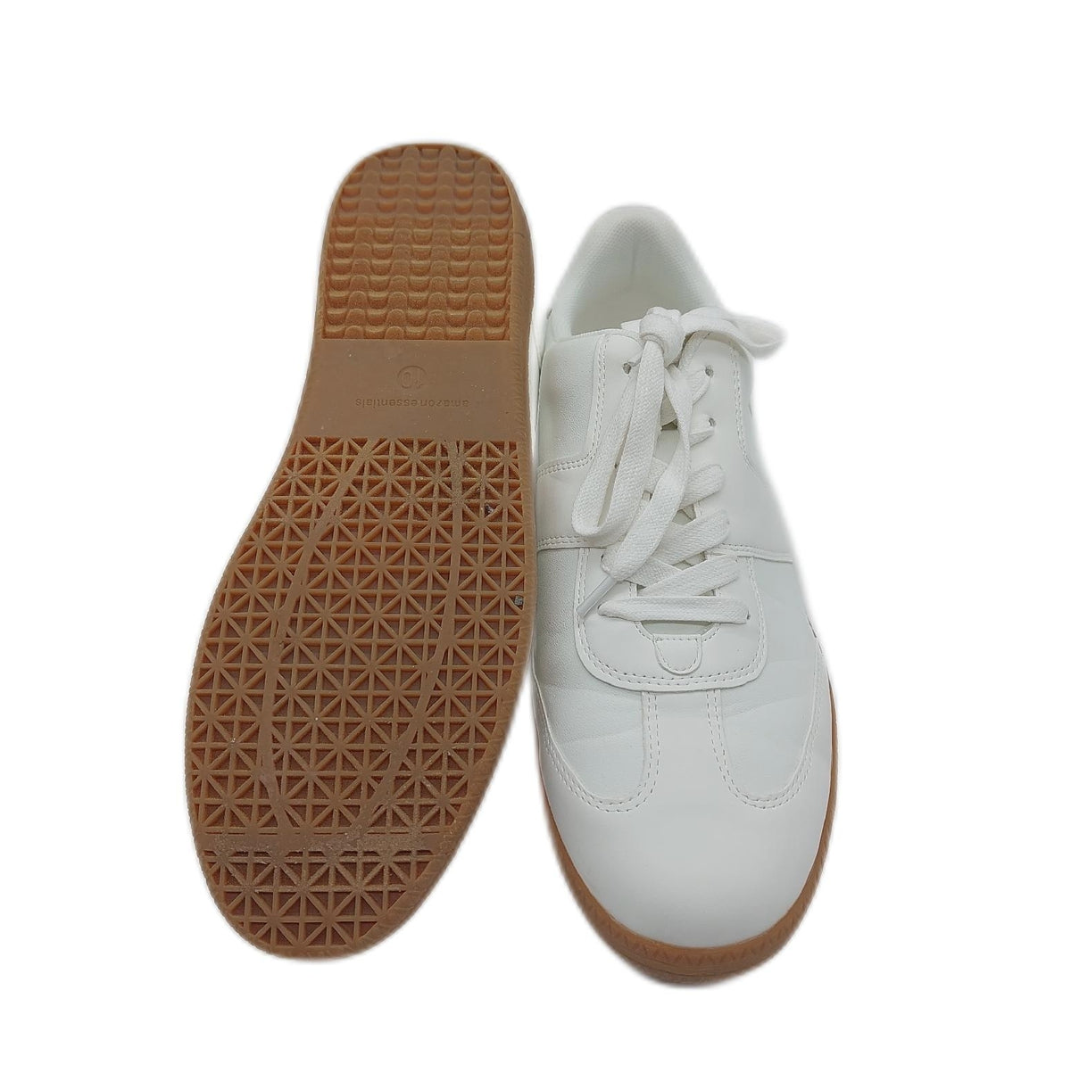 Amazon Essentials Damen Sneaker Retro Low Weiß Kunstleder Kunstwildleder 41 EU