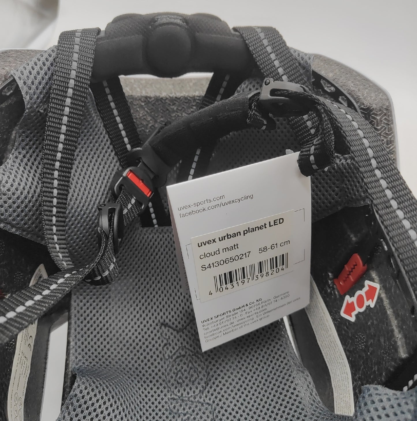 Uvex Fahrradhelm Schutzhelm Fahrradhelm Urban Planet LED robust verstellbar Erwachsene 58 61