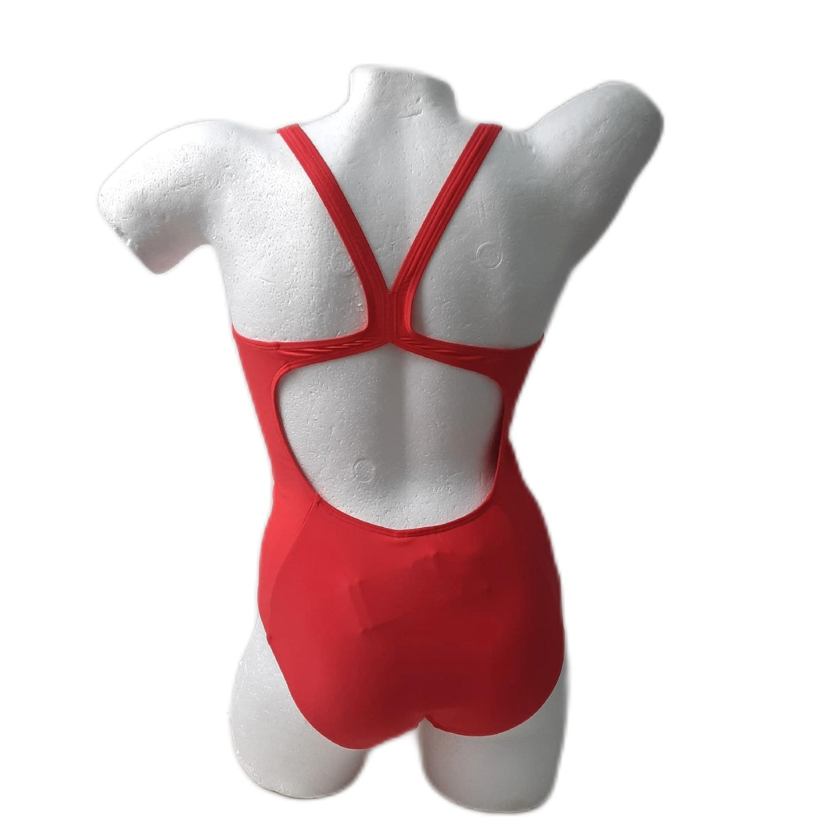 adidas Mädchen 3 Streifen C Back Badeanzug Kinderbademode Semi Lucid Red White 13 14 Jahre