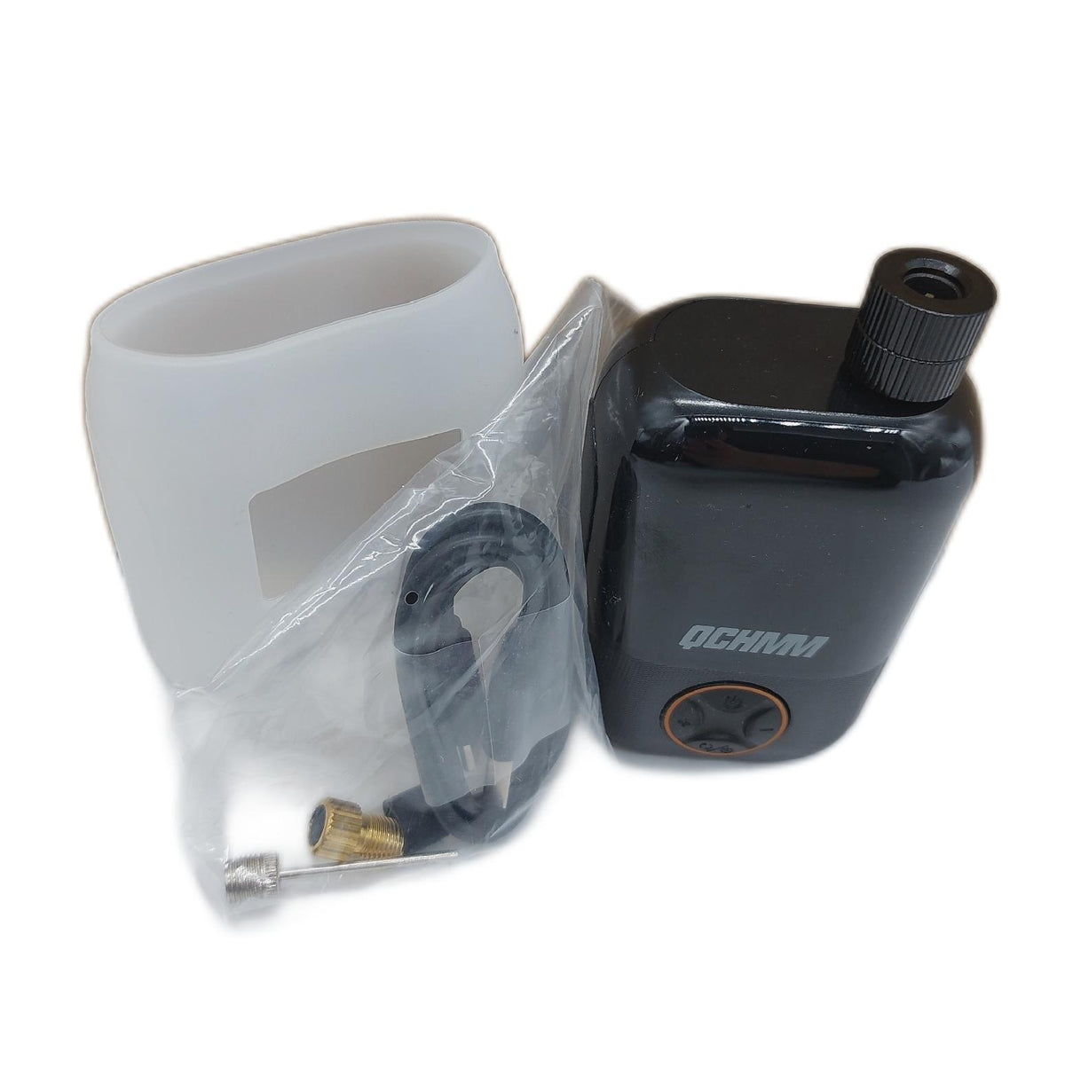QCHMM Elektrische Fahrradpumpe 120PSI Mini Luftpumpe mit Manometer für Schrader Presta Ventil