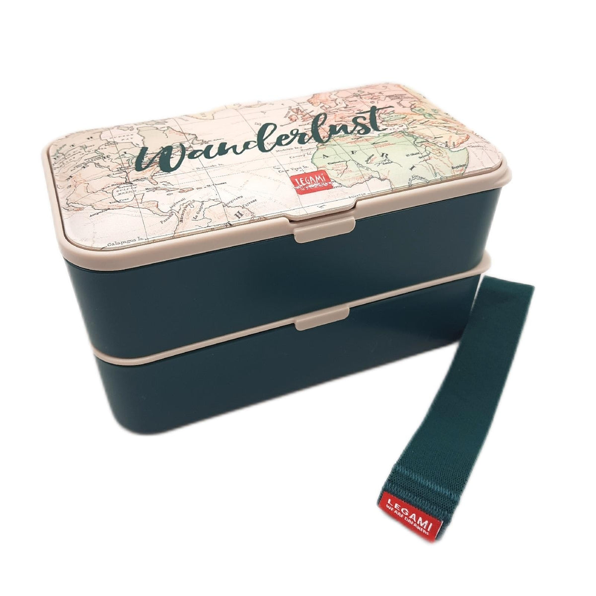 Legami Lunchbox mit 3 Besteckteilen Travel Fassungsvermögen 1200 ml auslaufsicher mikrowellengeeignet spülmaschinenfest
